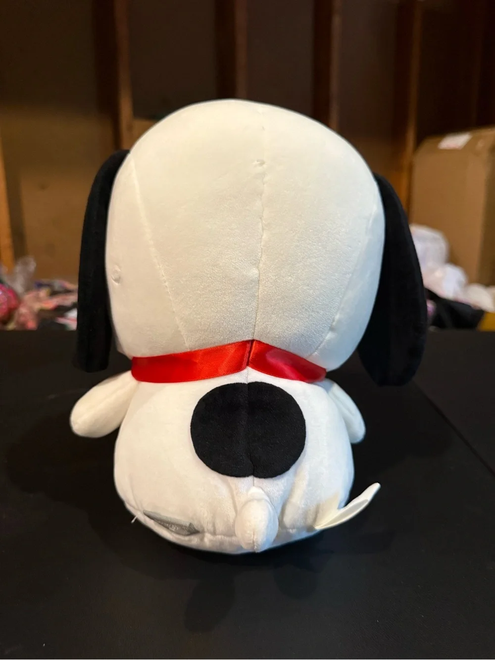 Hallmark White & Black Snoopy Plush Dog Toy with Pink Cheeks